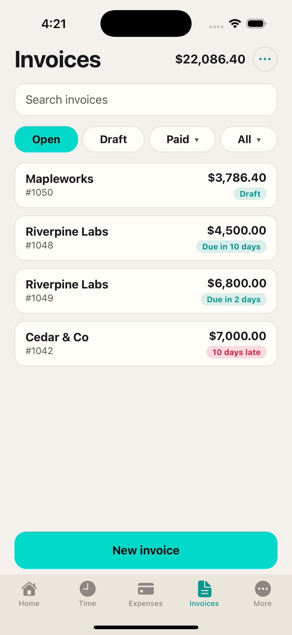 Branch mobile timer and expenses